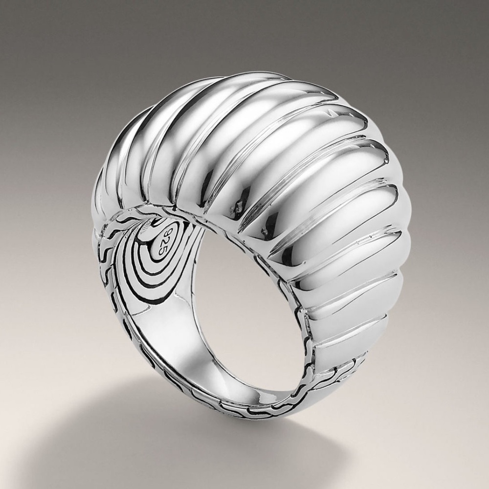 JOHN HARDY Bedeg Large Dome Ring in Sterling Silver Size 7